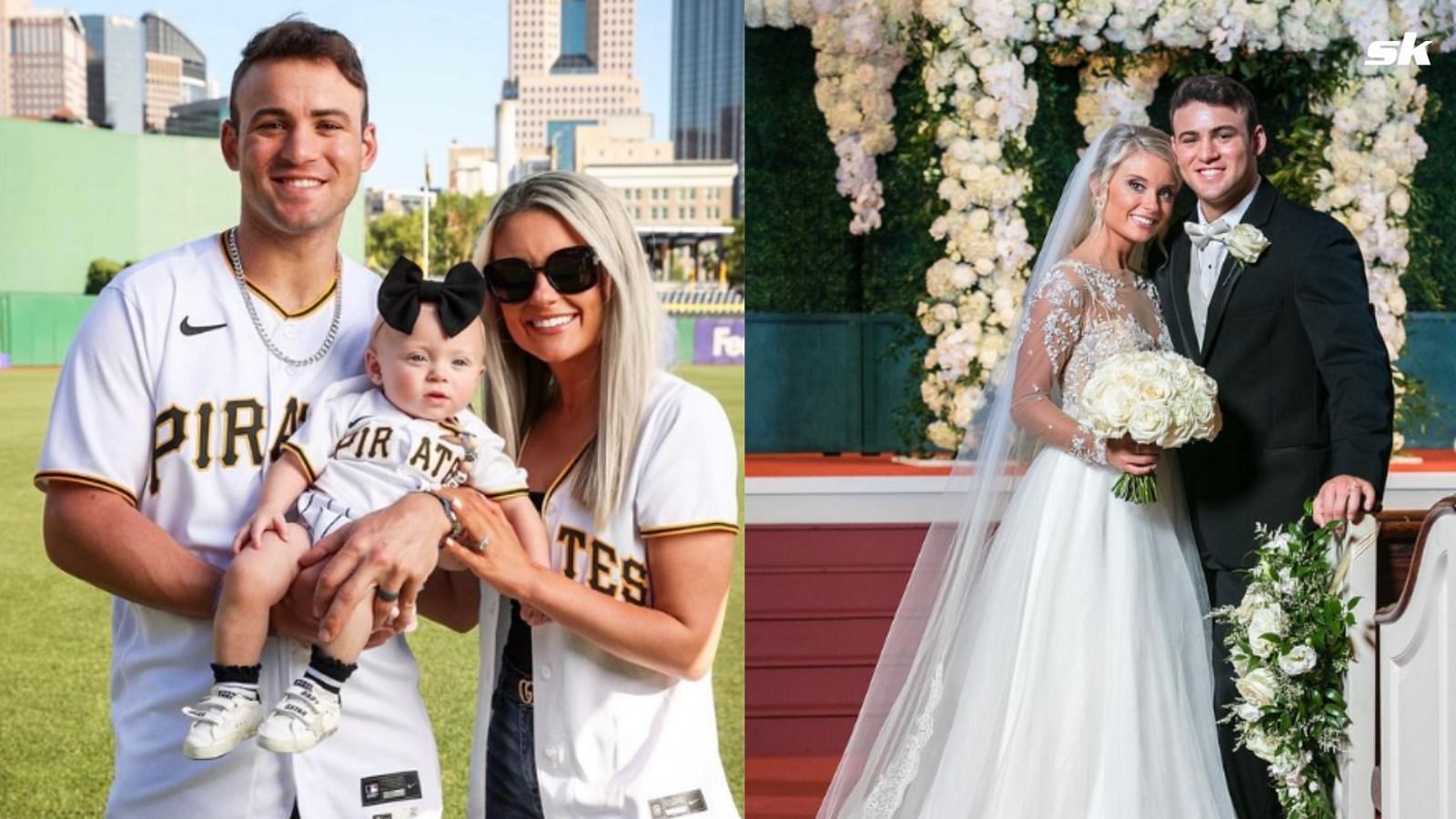 Former Pirates pitcher Travis Swaggerty with his family. (Source: Instagram)