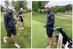 "I'm not touching that towel!" - Fans react to the dirty towel Viktor Hovland brought while caddying for friend Zach Bauchou at the US Open qualifying