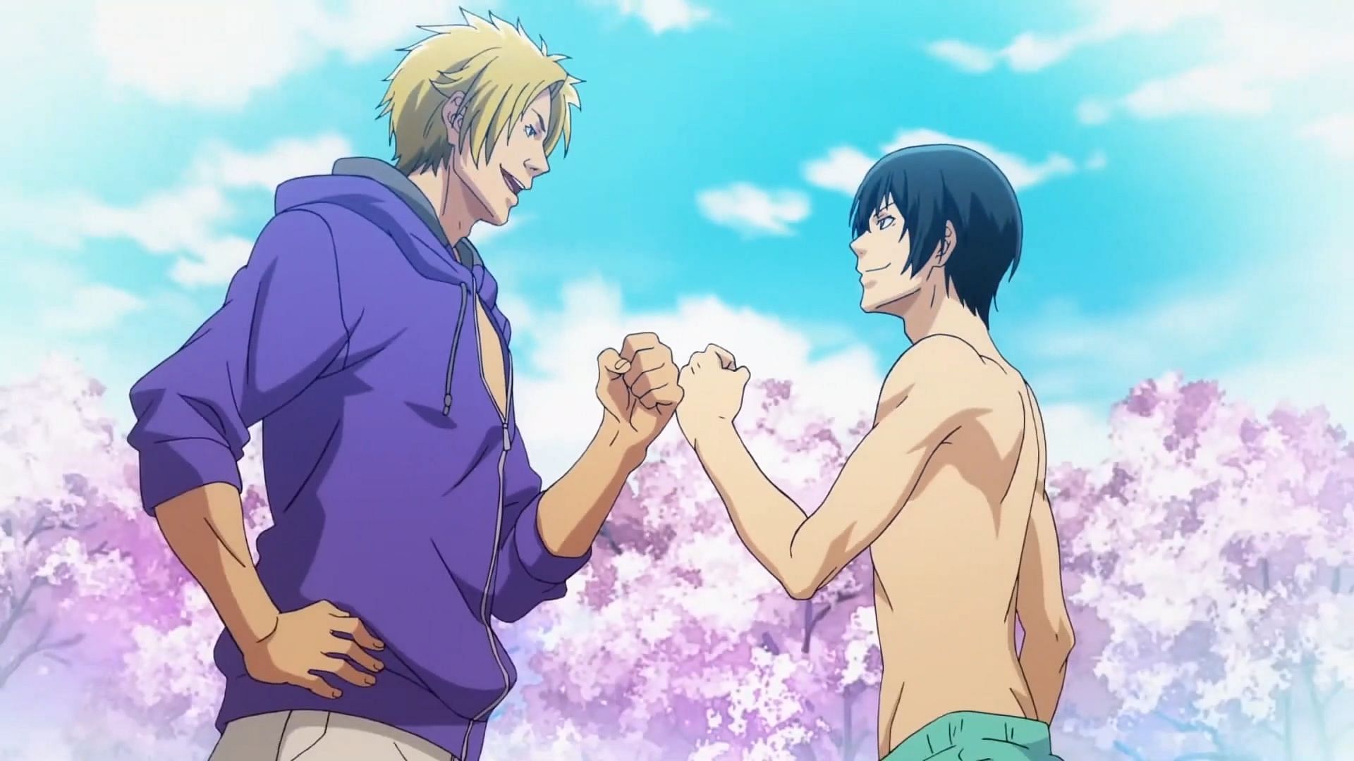 A still from Grand Blue featuring Iori and his senior (Image via Warner Bros. Pictures)