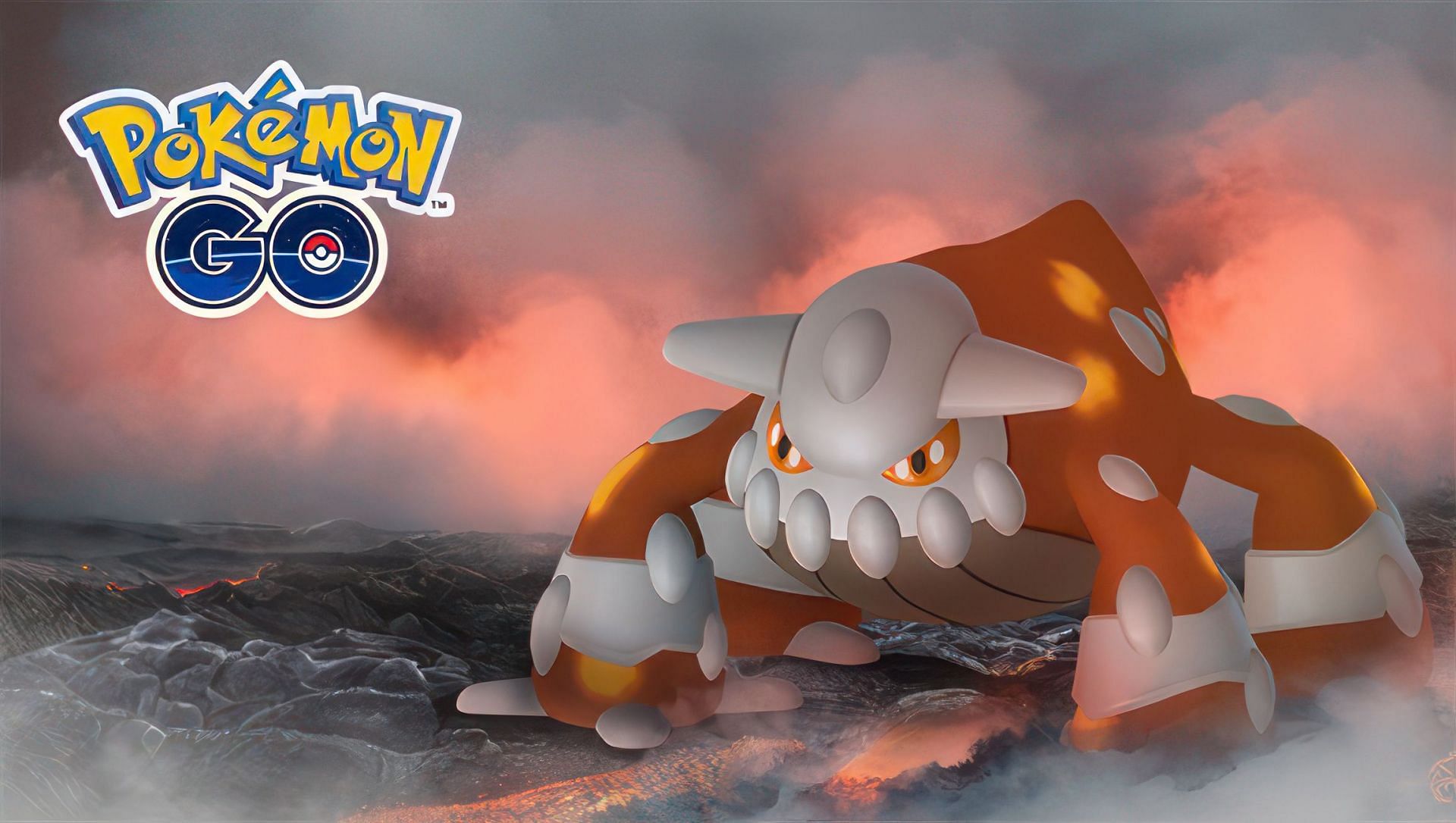 Heatran is standing on a magma flooded area