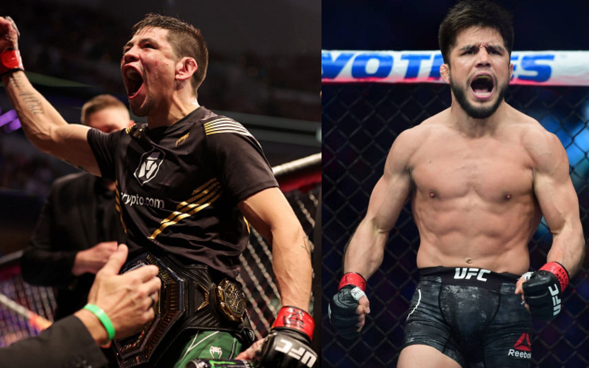 Brandon Moreno (left); Henry Cejudo (right)