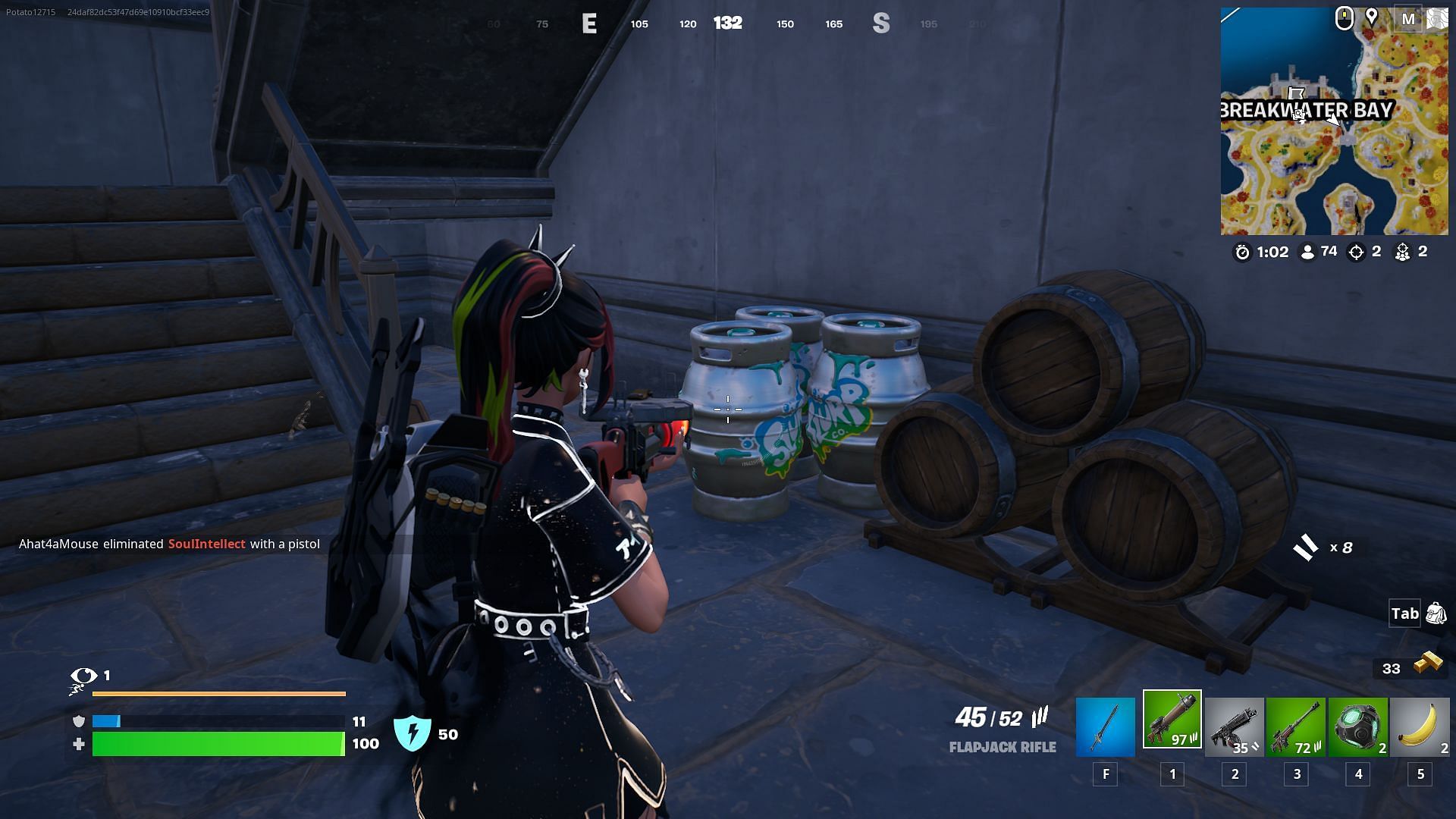 Keep an eye out for Slurp and Slap Barrels while moving around the island (Image via Epic Games/Fortnite)