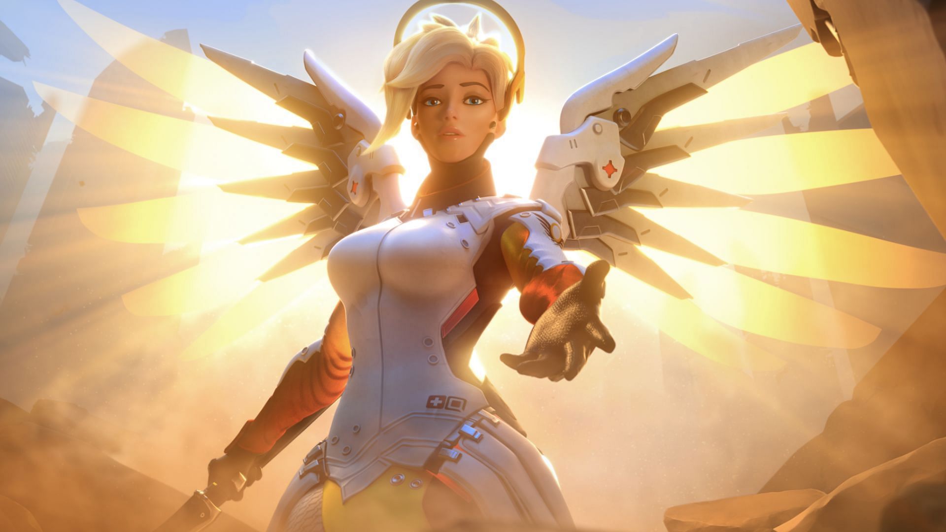 Sneak peek at some of the best Overwatch 2 compositions for Mercy (Image via Sportskeeda and Blizzard Entertainment)