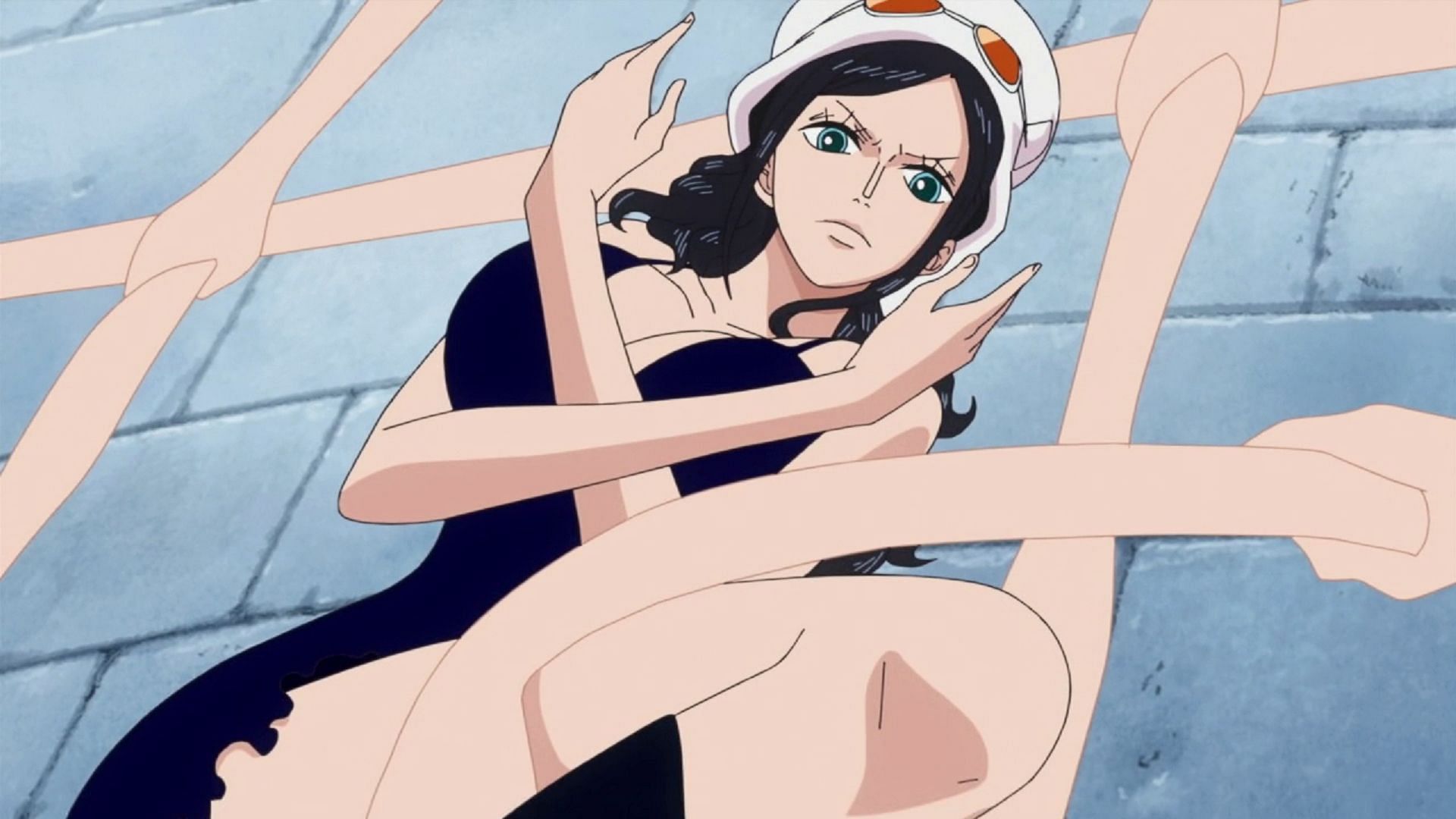 Nico Robin in her Dressrosa outfit (Image via Toei Animation, One Piece)