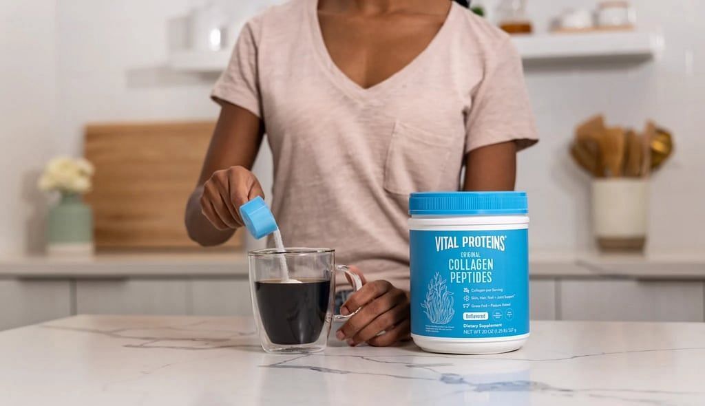 A voluntary recall of Vital Proteins Collagen Peptides was started because there may have been a batch of the product that was contaminated with foreign material. (Image via Popsugar.com)