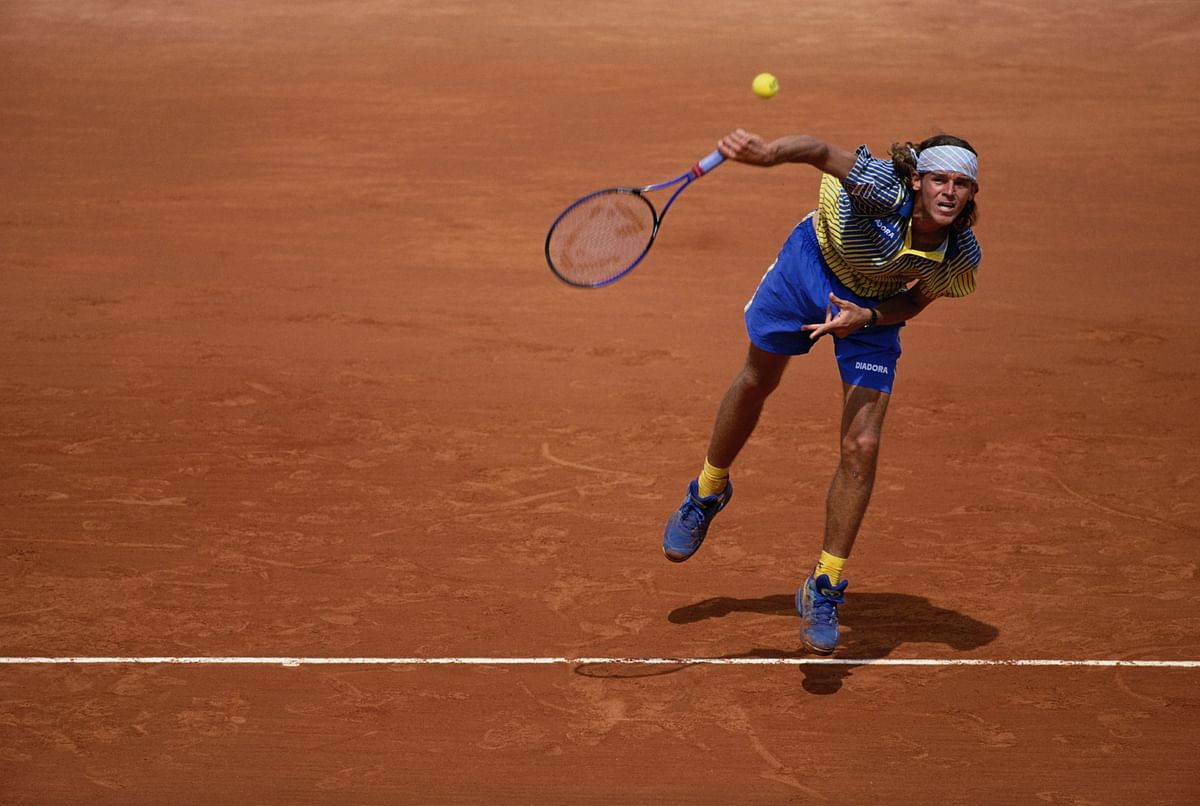 Brazilian tennis legend Guga Kuerten watches Iga Swiatek-Beatriz Haddad ...