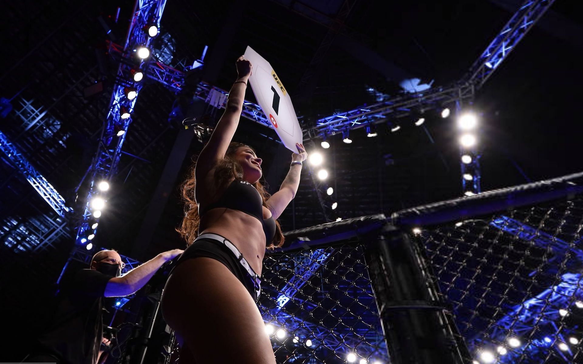 UFC ring girl at UFC 275 [Image Courtesy: @GettyImages]