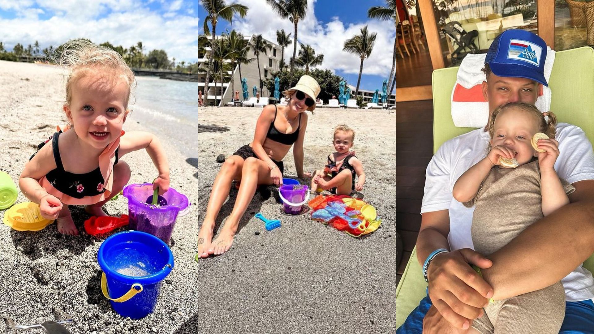 Patrick Mahomes, Wife Brittany Enjoy Tropical Vacation with Both Kids in  Fun Photos: 'Island Life