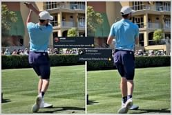 “He’s a young tiger woods” – Fans react to Klay Thompson’s ‘different’ swing and twirl at The Match 2023