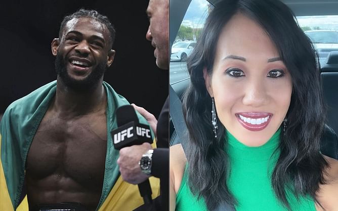 "Aljo is innocent!" - Helen Yee hilariously exposes Aljamain Sterling for staring at her 'microphone' during old interview