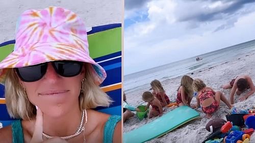 Matthew Stafford's wife Kelly documented their family vacation in Florida.