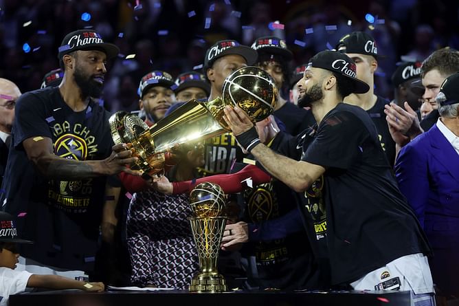 Watch- NBA veterans Ish Smith, Jeff Green, and DeAndre Jordan celebrate their first NBA title in style