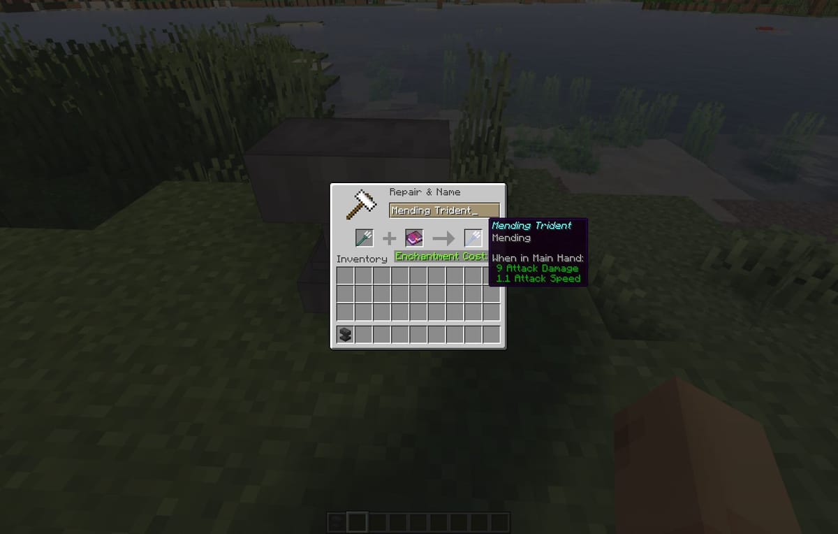 How to repair a trident in Minecraft without another trident