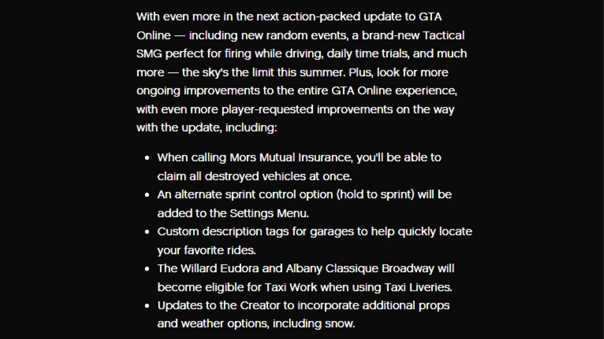 Incoming gameplay tweaks (Image via Rockstar Games)