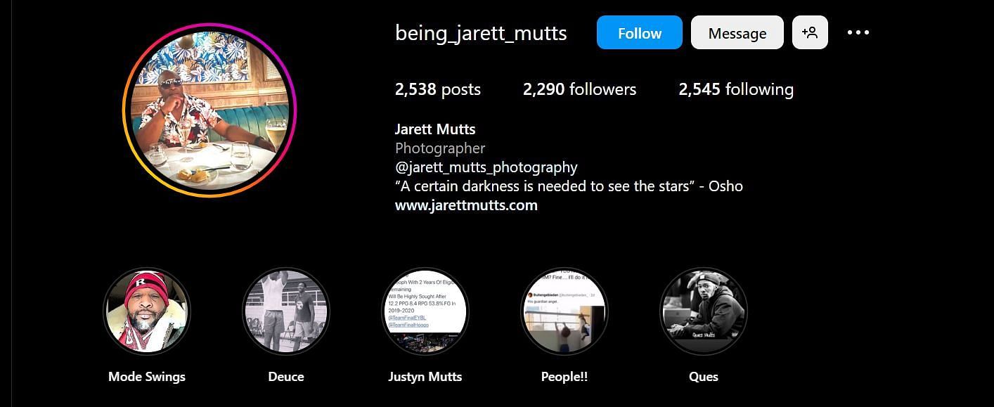 Being Jarett Mutts Instagram Profile
