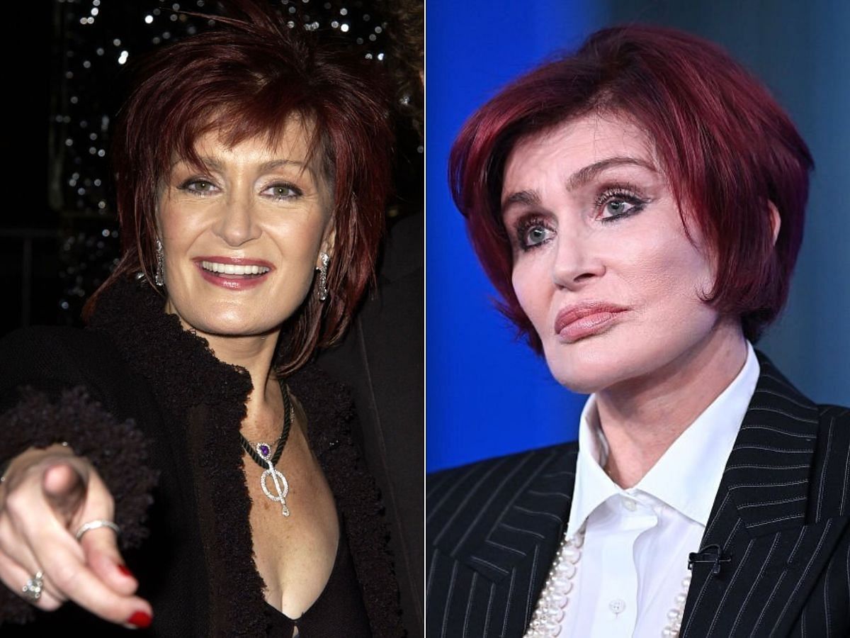 Stills of Sharon Osbourne before (left) and after (right) plastic surgery (Images Via Getty Images)
