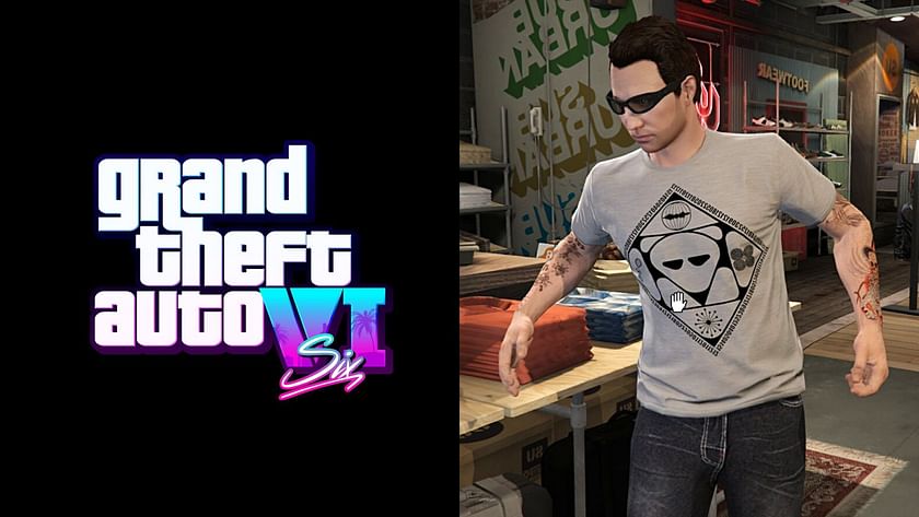 GTA VI - Release Date - T-shirt GTA Online Easter Egg GTA 6 (Menyoo PC  Outfits - MP Male) 