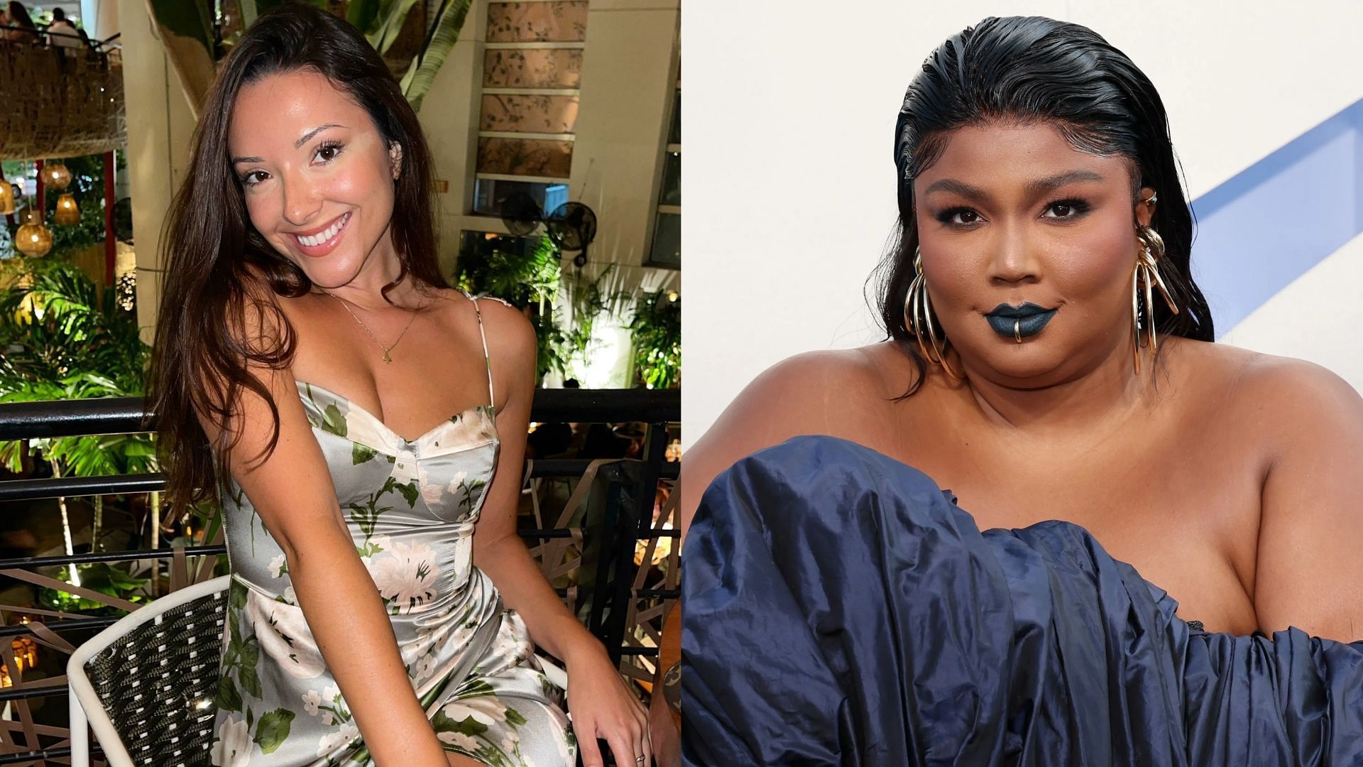 Layah Heilpern and Lizzo. (Photo via @LayahHeilpern/Twitter, Getty Images)