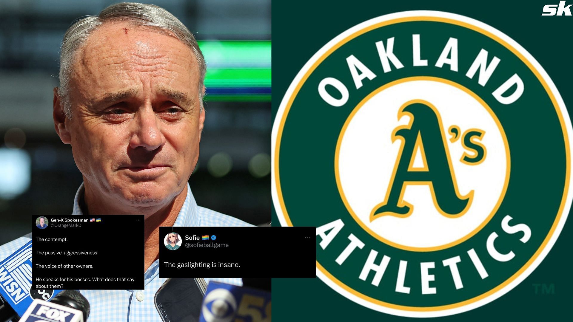 MLB commissioner Rob Manfred says A's fans 'reverse boycott' doesn