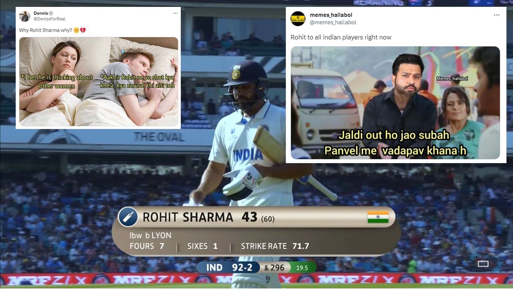 Twitter reactions to Rohit Sharma