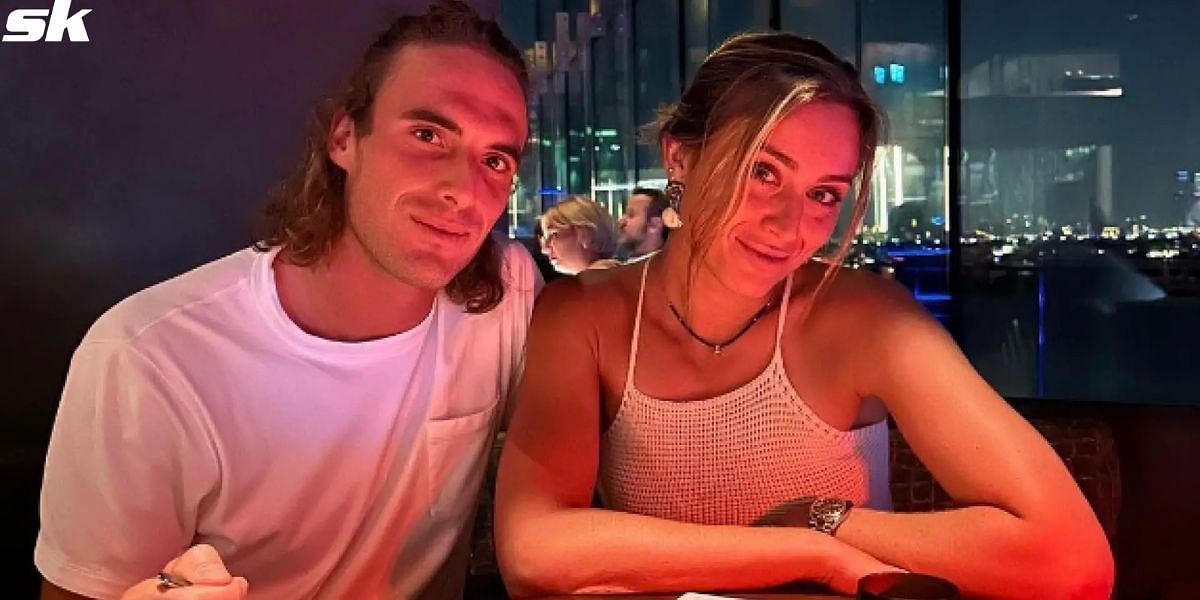 Stefanos Tsitsipas with his girlfriend Paula Badosa