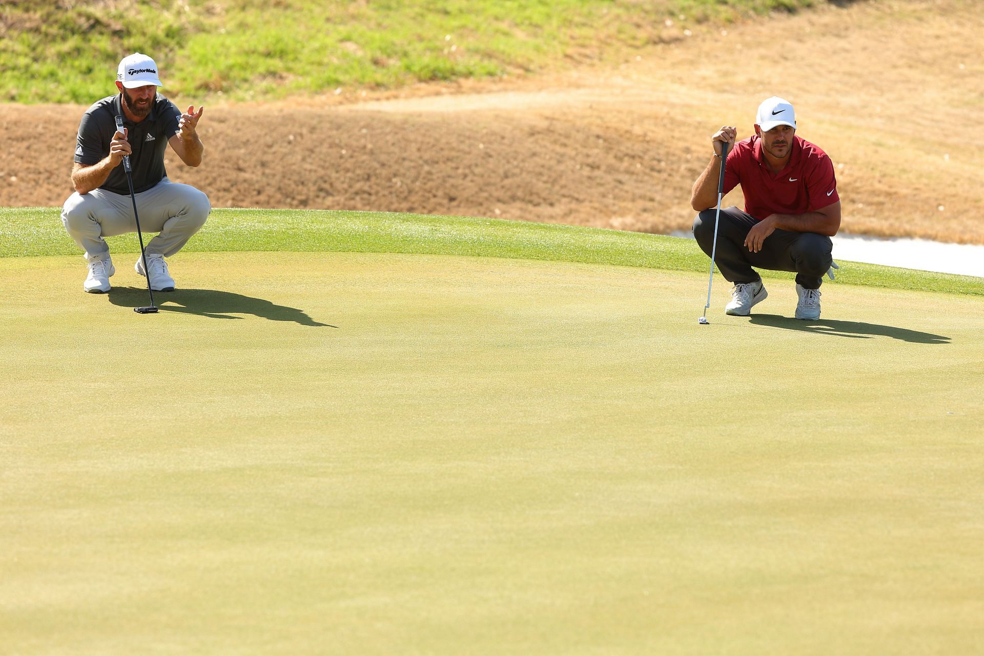 Dustin Johnson and Brooks Koepka at the World Golf Championships (Image via Getty).