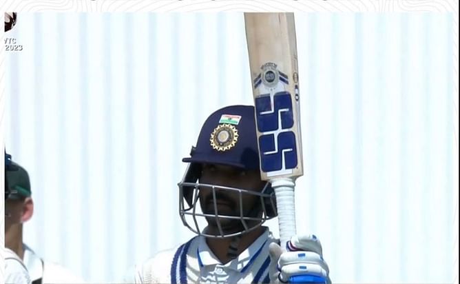 [Watch] Ajinkya Rahane reaches sparkling half-century with a maximum on Test comeback