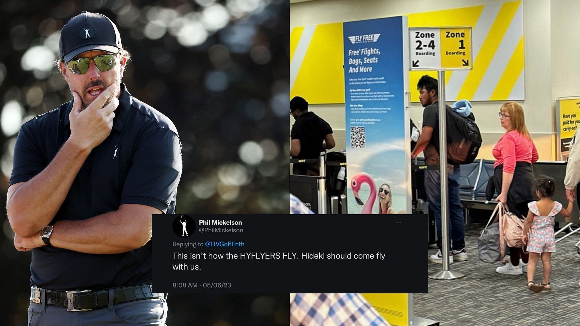 Phil Mickelson, HIdeki Matsuyama (Images via Getty, Twitter)