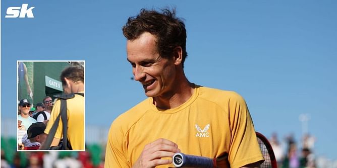 Watch: Arsenal supporter Andy Murray does a funny double take before signing young fan's Manchester United jersey