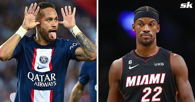 "Neymar with that Brazilian swaz" - Fans react as PSG star pulls off incredible skill when playing basketball alongside NBA star Jimmy Butler