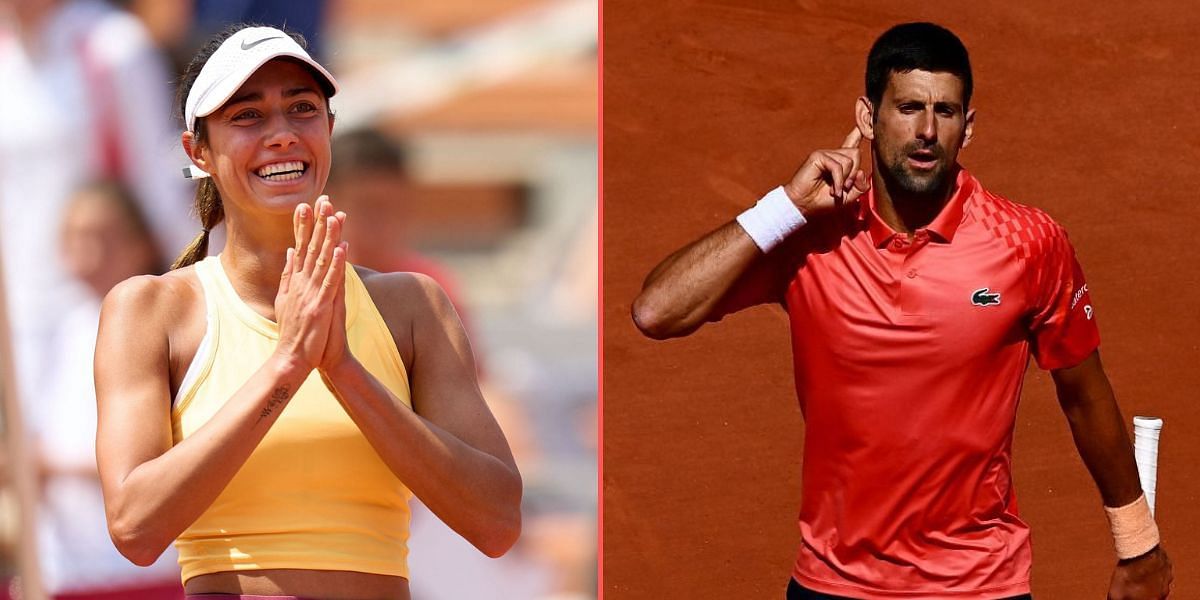 Olga Danilovic (left) joins Novak Djokovic in the third round of the French Open.