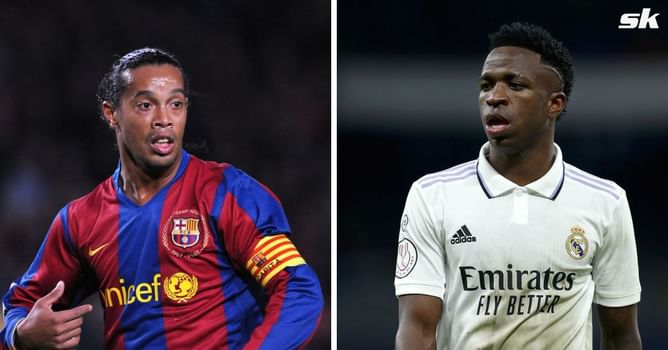 Watch: Barcelona legend Ronaldinho and Real Madrid superstar Vinicius Jr link up to score incredible goal in exhibition match
