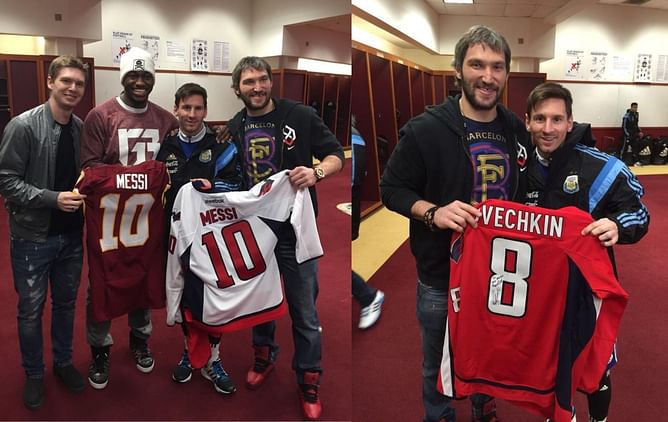 Lionel Messi once met Alex Ovechkin who called it a 'once in a lifetime opportunity to meet the best player' in soccer
