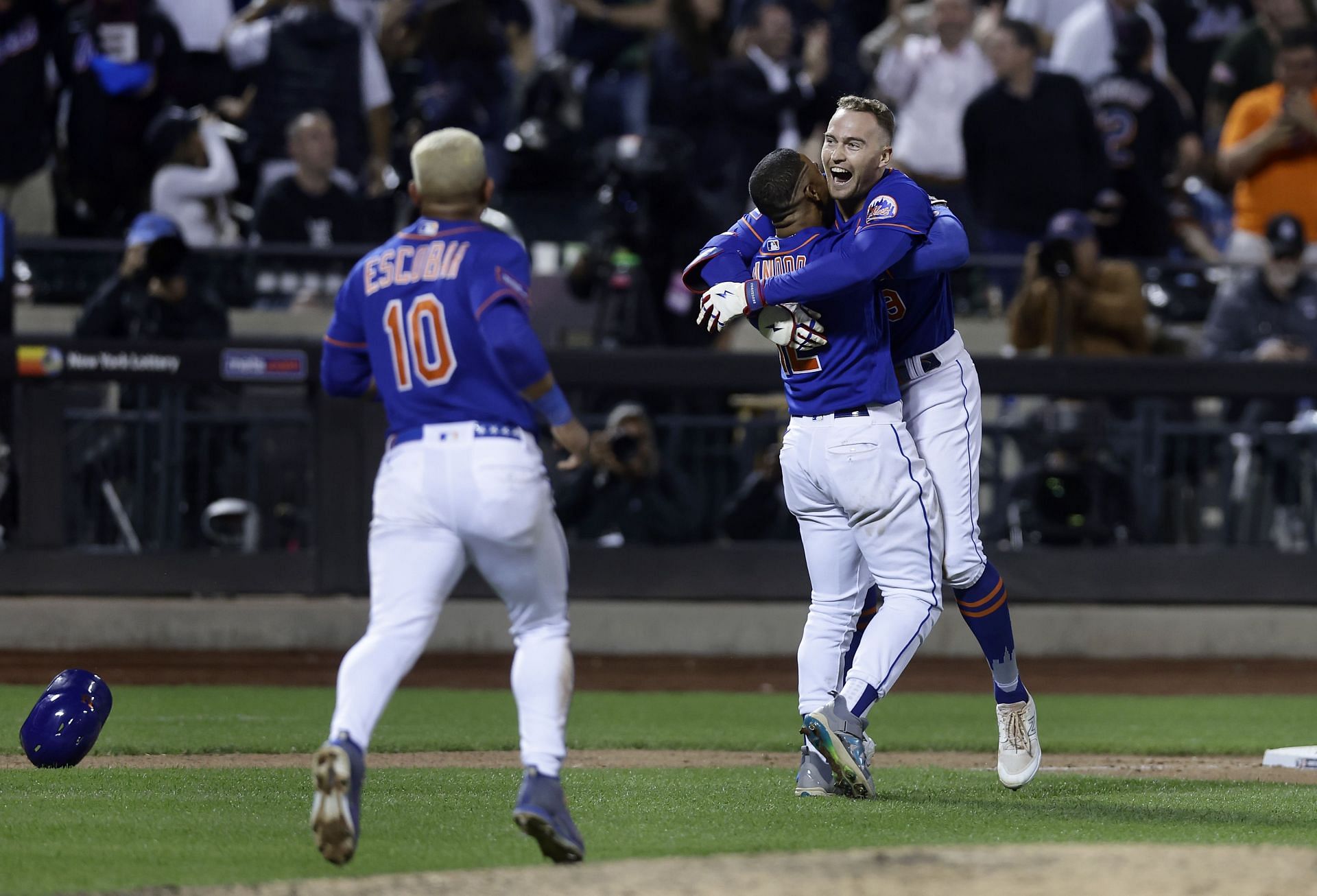 MLB on X: Brandon Nimmo and the @Mets split the Subway Series