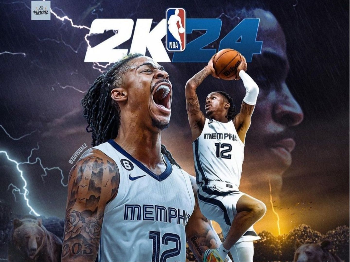 A Ja Morant concept cover of NBA 2K24. (Photo: zgvisualz/Instagram)