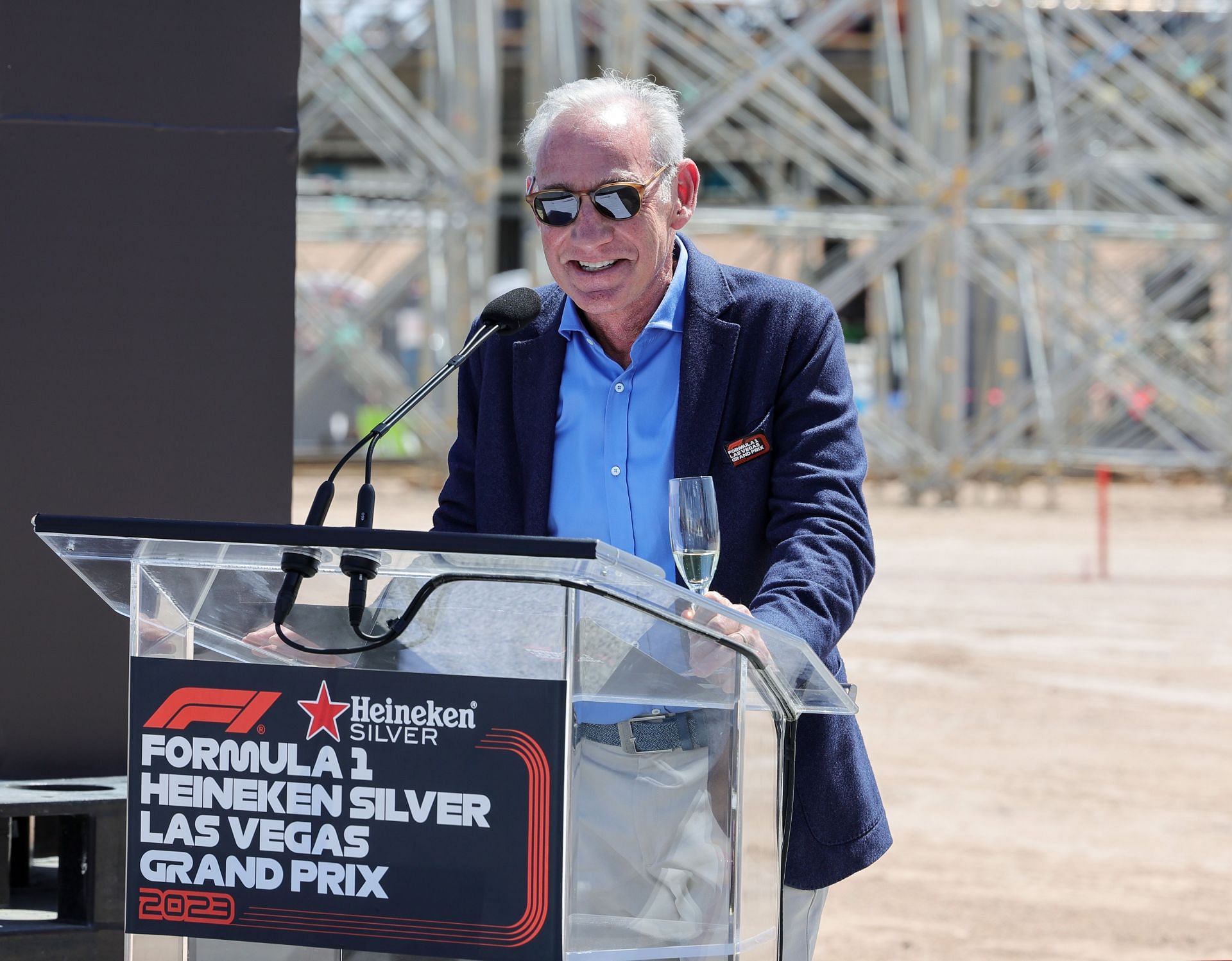Formula 1 Las Vegas Grand Prix Paddock Building Topping Out Ceremony
