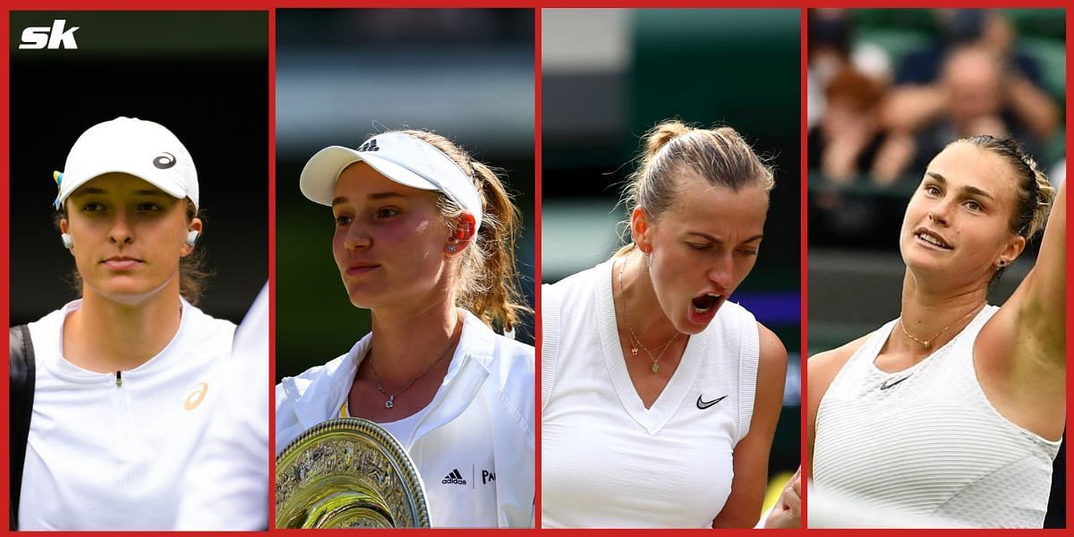 Iga Swiatek, Elena Rybakina, Petra Kvitova and Aryna Sabalenka