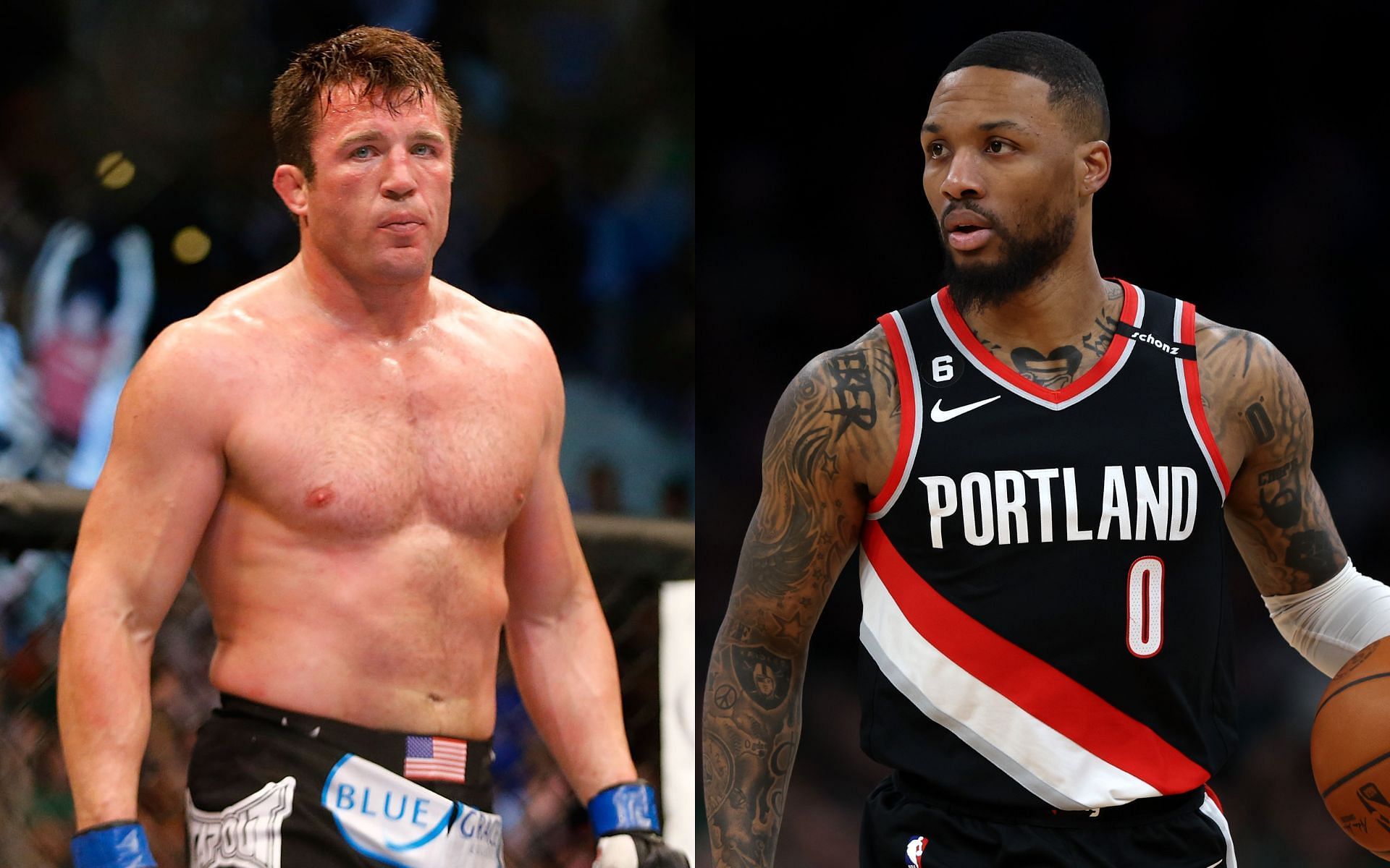 Chael Sonnen (left), Damian Lillard (right)