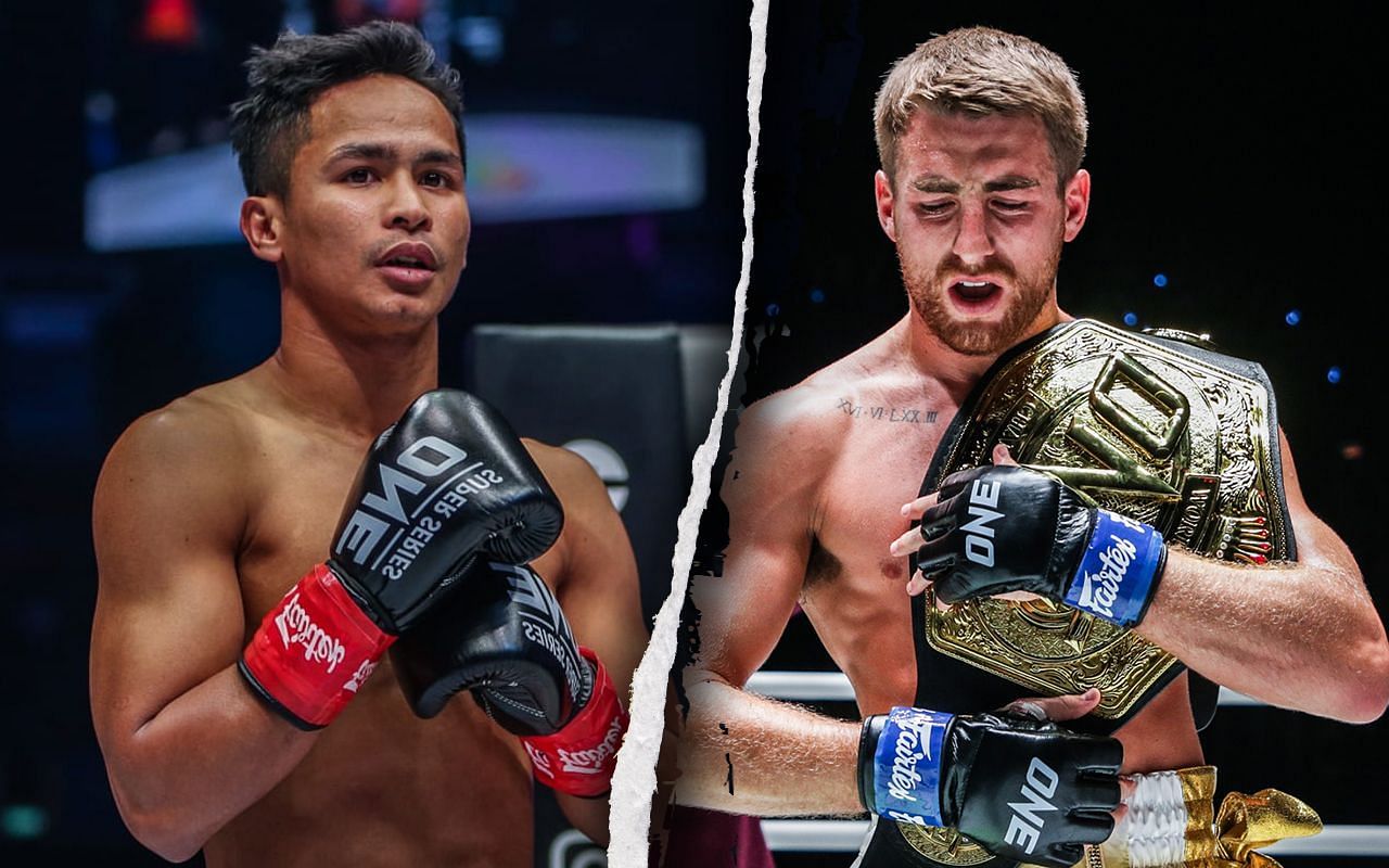 Superbon Singha Mawynn (L) / Jonathan Haggerty (R) -- Photo by ONE Championship