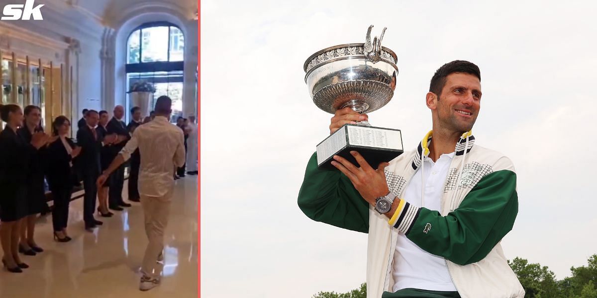 Novak Djokovic received a standing ovation from Paris hotel staff