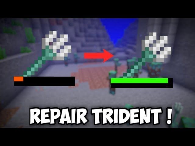 How To Fix A Broken Trident In Minecraft How to repair a trident in Minecraft without another trident