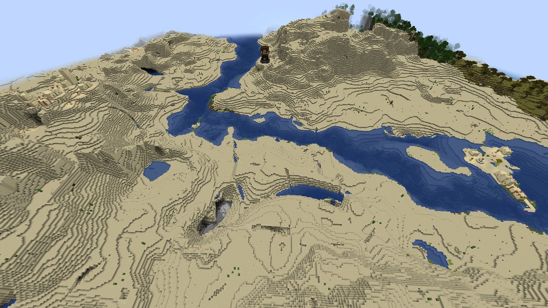 Minecraft fans who love villages won&#039;t lack for loot in this seed (Image via Mojang Studios)