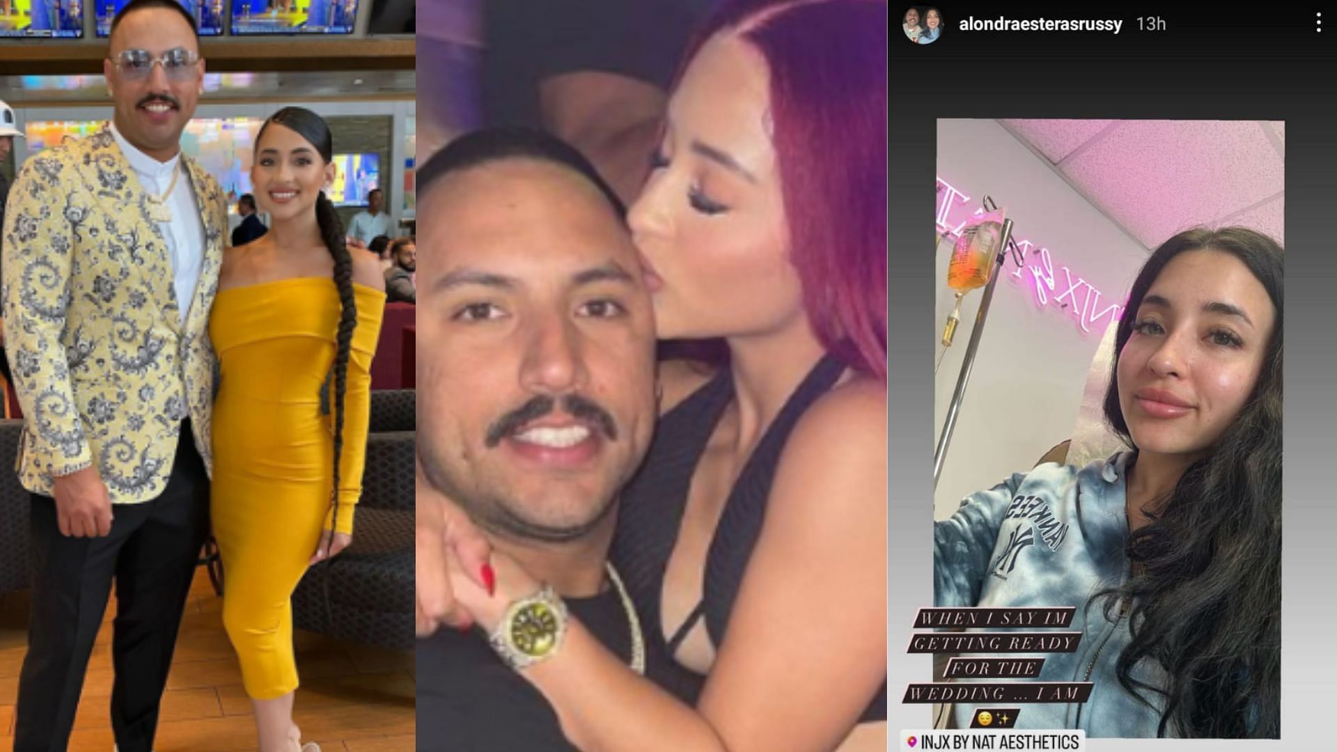 New York Yankees pitcher Nestor Cortes and fiance Alondra Esteras Russy  share an intimate moment with Instagram fans