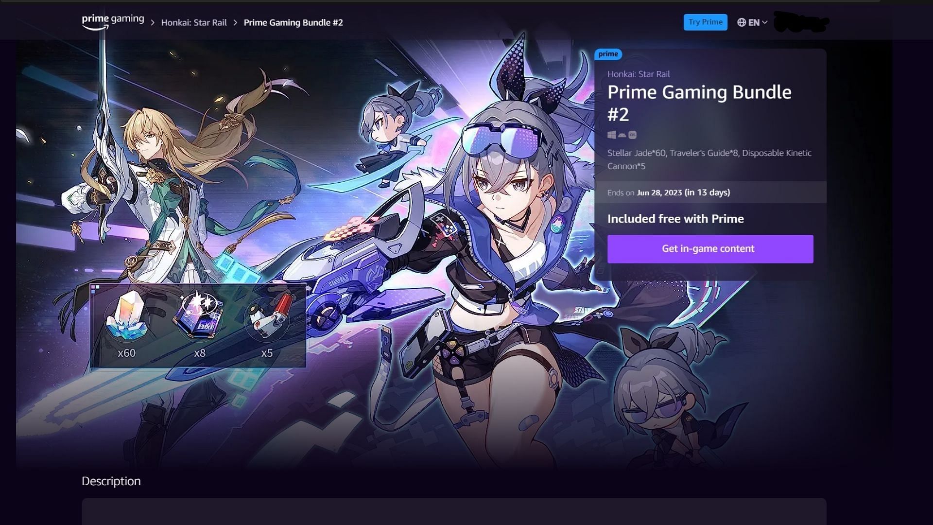 Snap up some freebies in Honkai Star Rail and Roblox with Prime Gaming