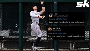 New York Yankees fans amazed as Aaron Judge crashes into wall to rob J.D. Davis of extra bases: "Dude caught the ball and said alohamora"