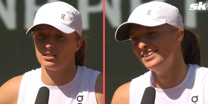 "I'm sorry, I'm boring" - Iga Swiatek hilariously interrupts herself during French Open interview