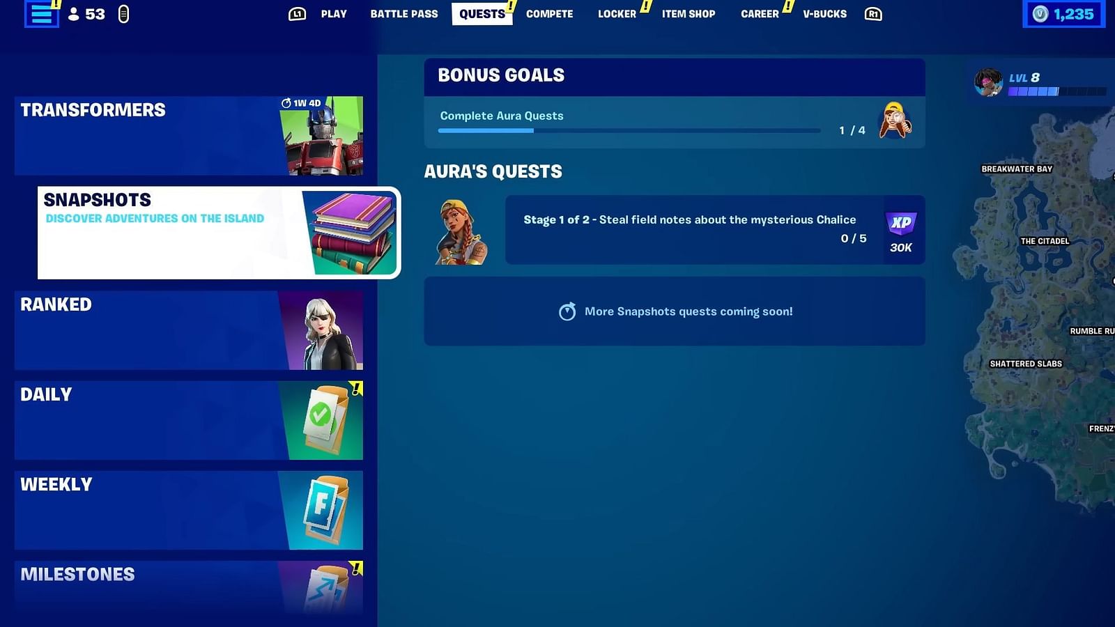 Secret Fortnite quest grants bonus XP in Chapter 4 Season 3