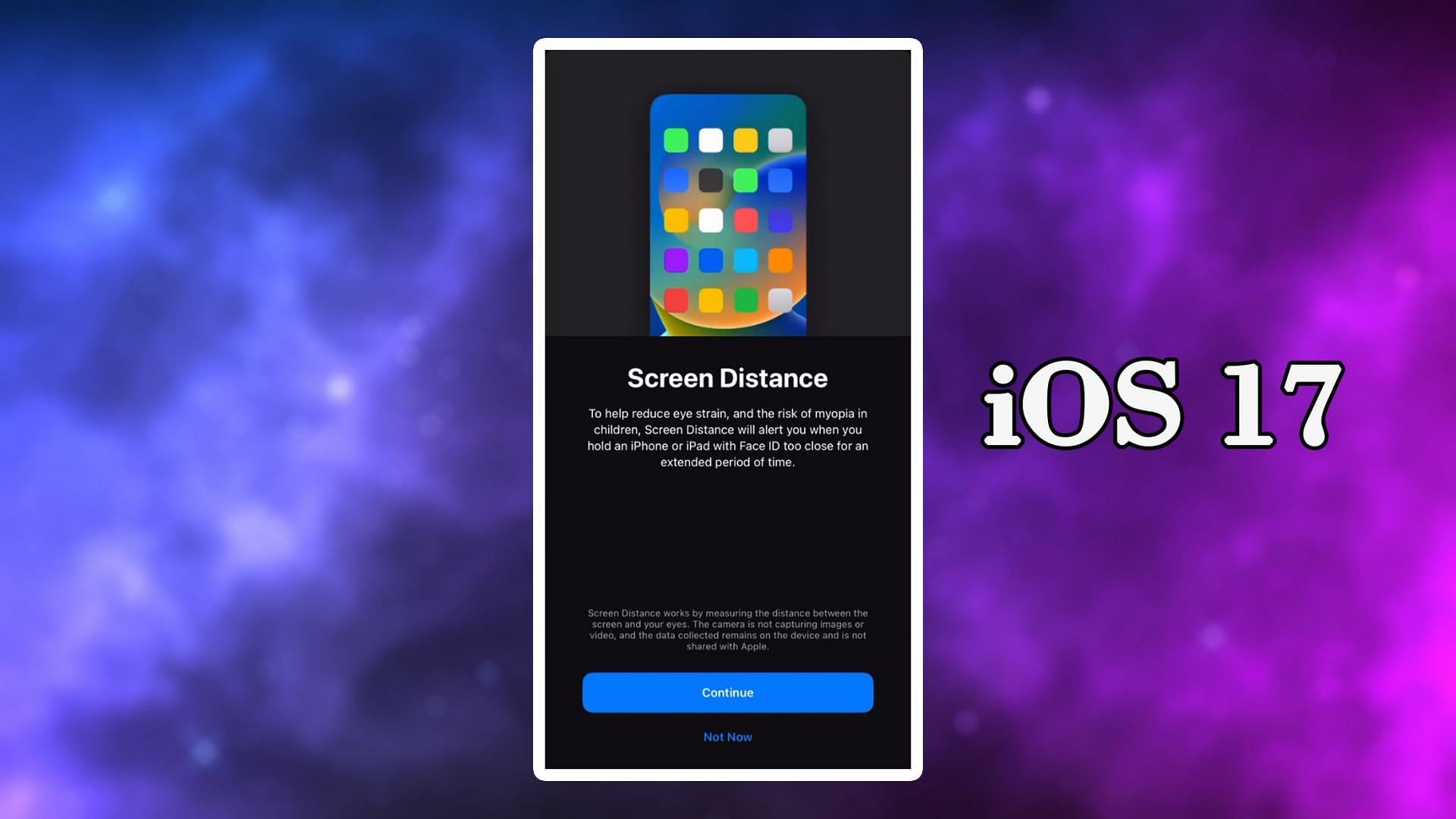 The iPhone Screen Distance is a prominent new feature included in iOS 17.
