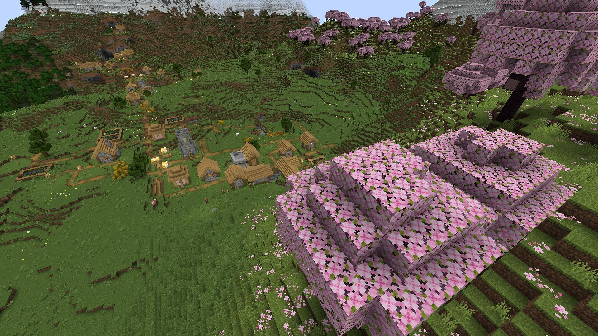 The right Minecraft 1.20 seed can help players try out new features quickly (Image via Mojang)