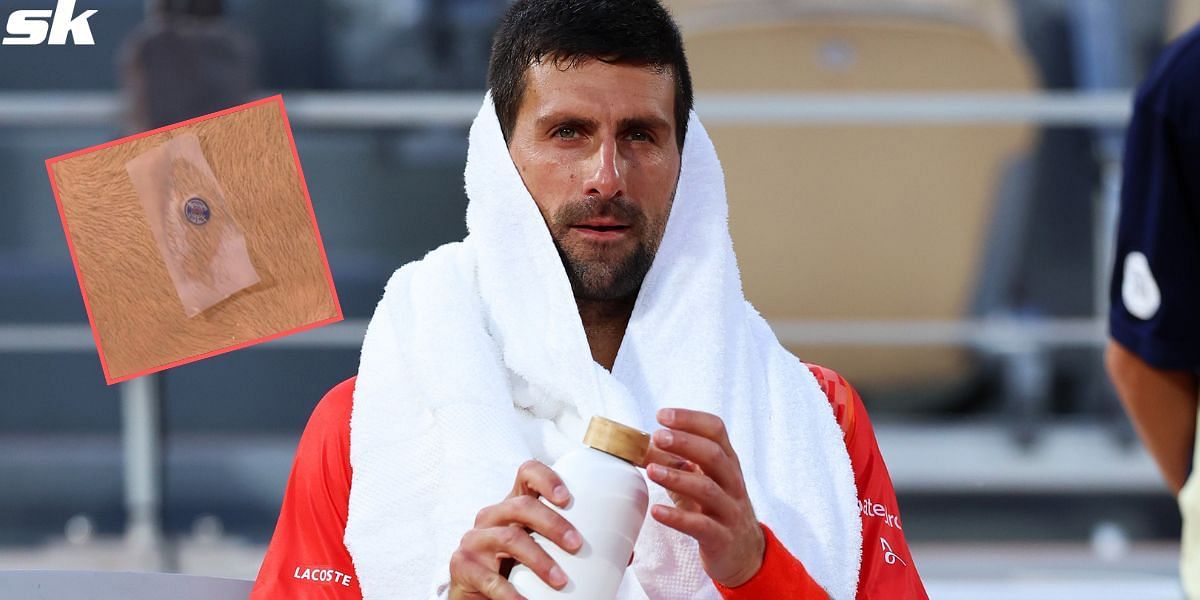 Novak Djokovic was seen using a chest device during his second-round match at the French Open